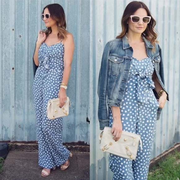 ANTHROPOLOGIE Whit Two tie knot jumpsuit 6P - Picture 3 of 8